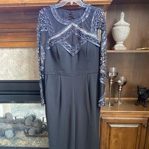BNWT Aiden Mattox black formal beaded jumpsuit